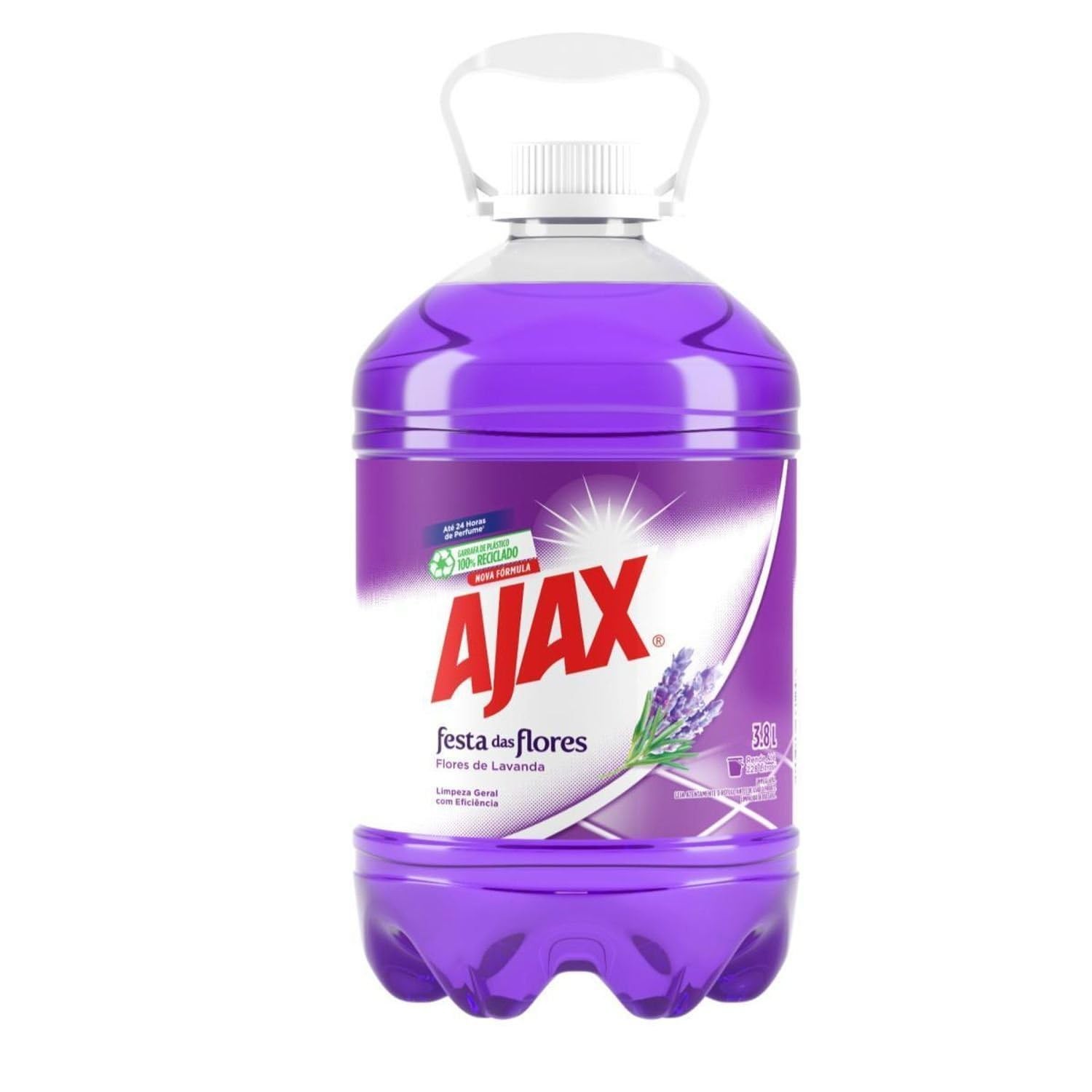 Ajax Limpador Festa das Flores Lavanda 3,8L - Limpeza com Fragrância Duradoura