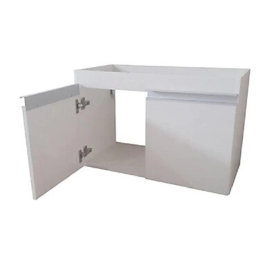 Gabinete 60cm Branco/Preto para Banheiro ou Lavanderia