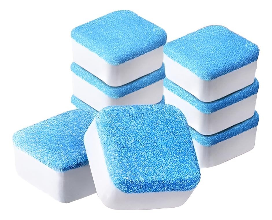 Pastilha de Limpeza para Máquina de Lavar e Lava-Louças - Kit com 12 Unidades
