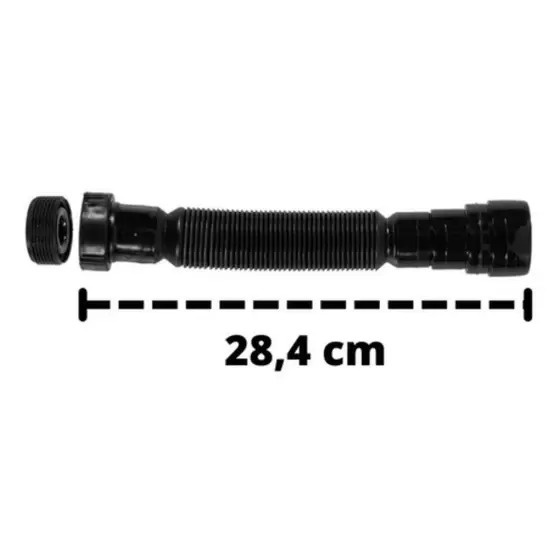 Sifão Sanfonado Universal PRETO – Ideal para Pia, Tanque e Lavatório
