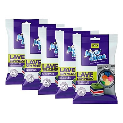 Lave Sem Medo: Kit 5 Lenços Anti-Transferência