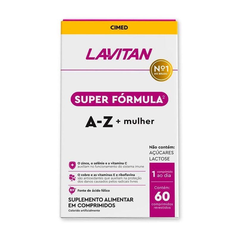 Lavitan A-Z Mulher: Energia e Saúde em 60 Comprimidos
