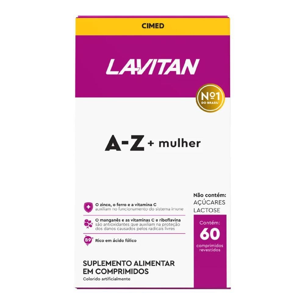 Lavitan A-Z Mulher: Saúde Completa em 60 Comprimidos