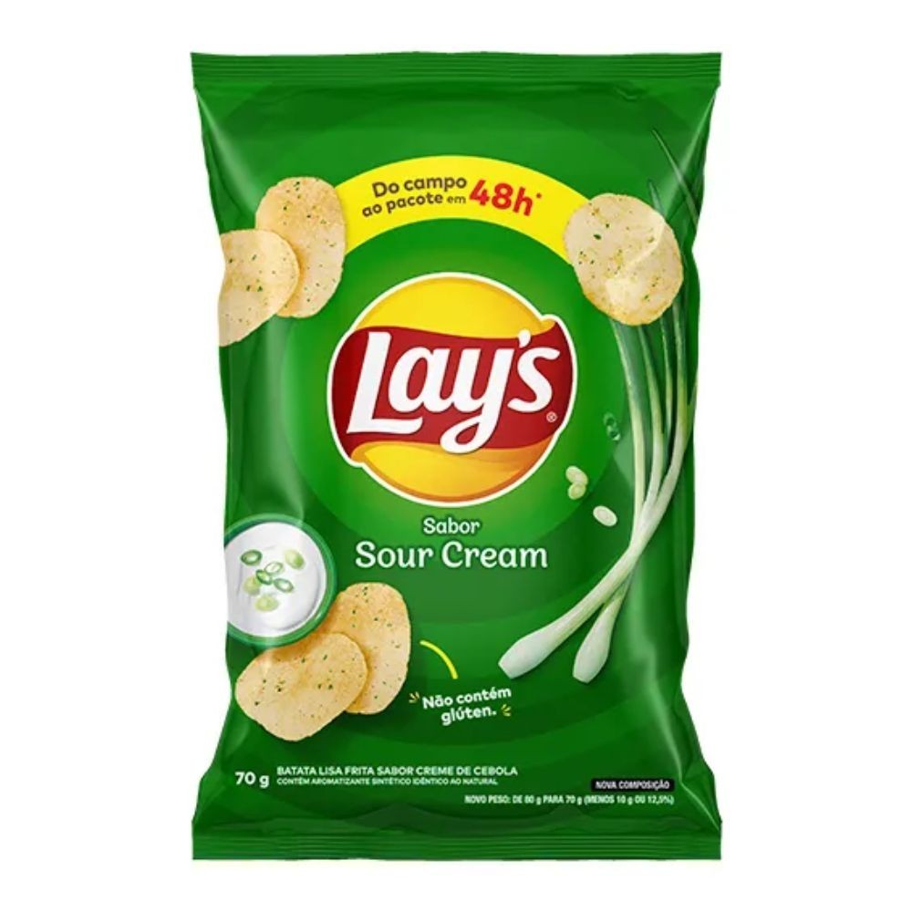 Lays Sour Cream 70g: O Sabor Irresistível!