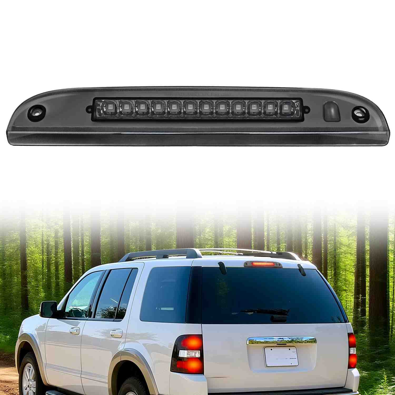 Terceira Luz de Freio LED Fumê Nilight para Ford Explorer, Escape, Mercury Mariner/Mountaineer - Segurança e Estilo