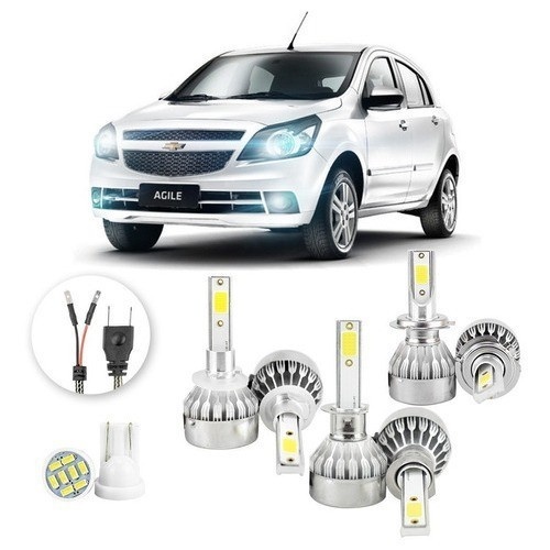 LED Chevrolet Agile: Iluminação 20000lm