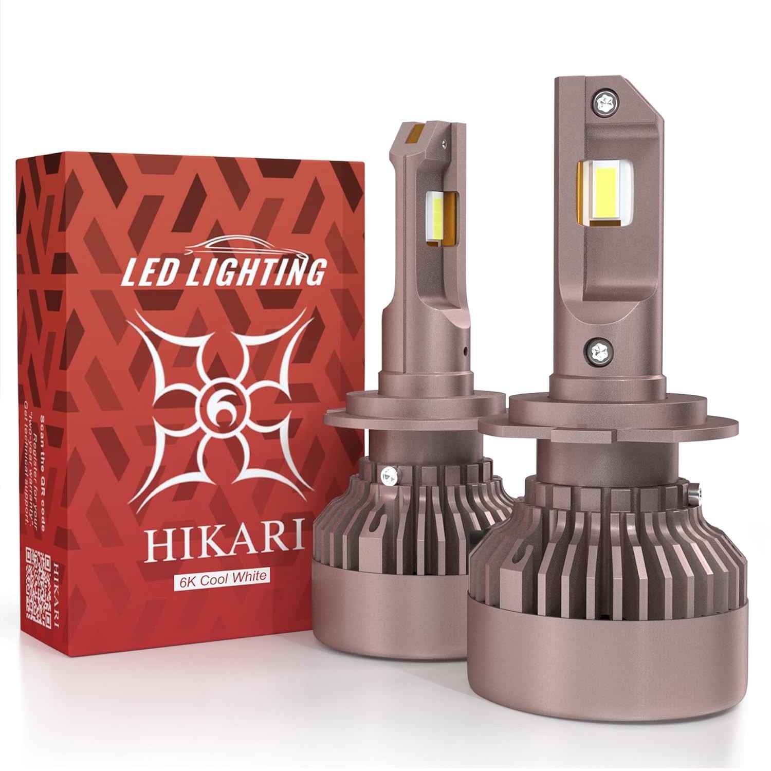 HIKARI WINGS H7: Ilumine a Estrada com 60000LM de Pura Potência LED 6000K