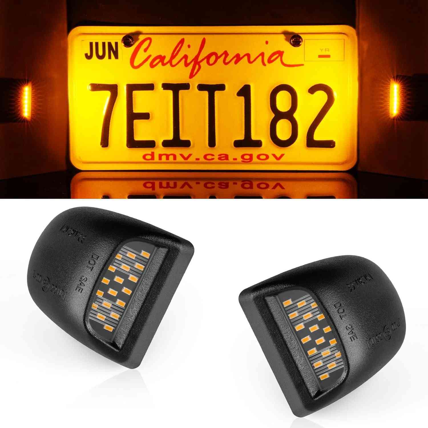 Luz de Placa LED LivTee: Upgrade Premium para Chevy Silverado, Tahoe, GMC Sierra e Cadillac Escalade