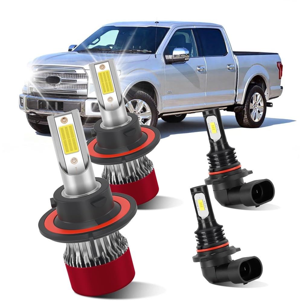 Kit Lâmpadas LED Farol Alto/Neblina H13 9008/9005 para Ford F150 (2005-2014) - 800% Mais Brilho