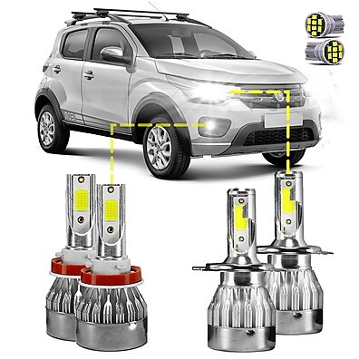 LED Fiat Mobi: Visibilidade 20x Mais Forte!