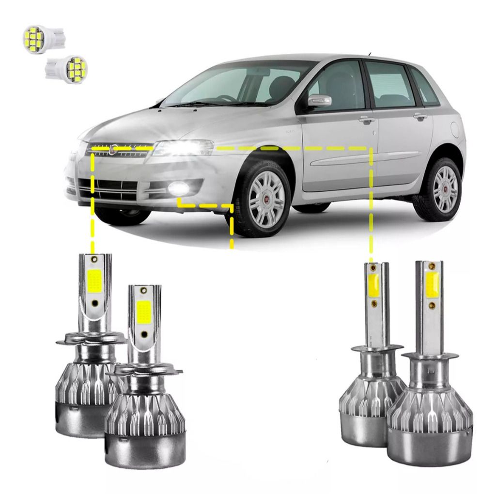 LED Fiat Stilo: Iluminação Ultra Forte!