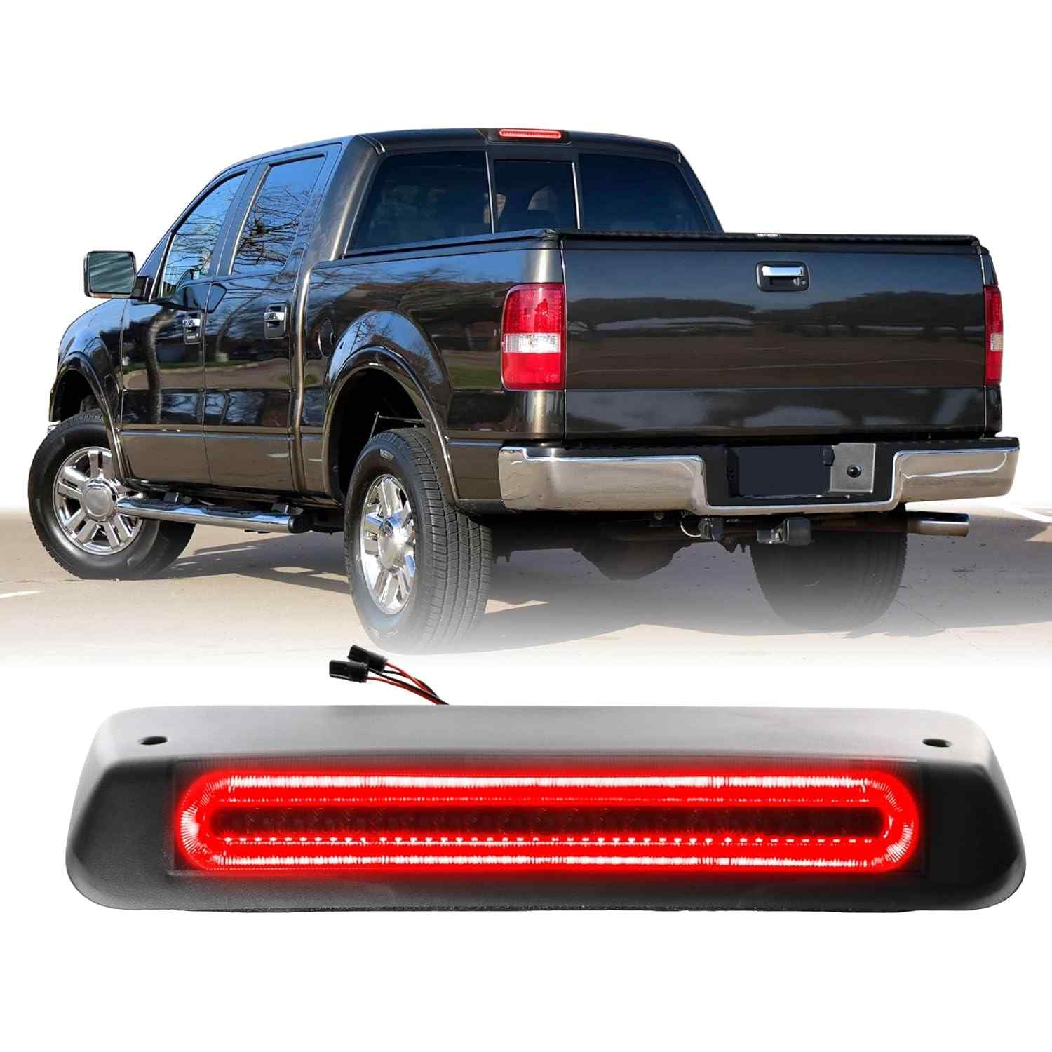 Terceira Luz de Freio LED F150 2004-2008 - Lente Fumê Vermelha | USR Racing