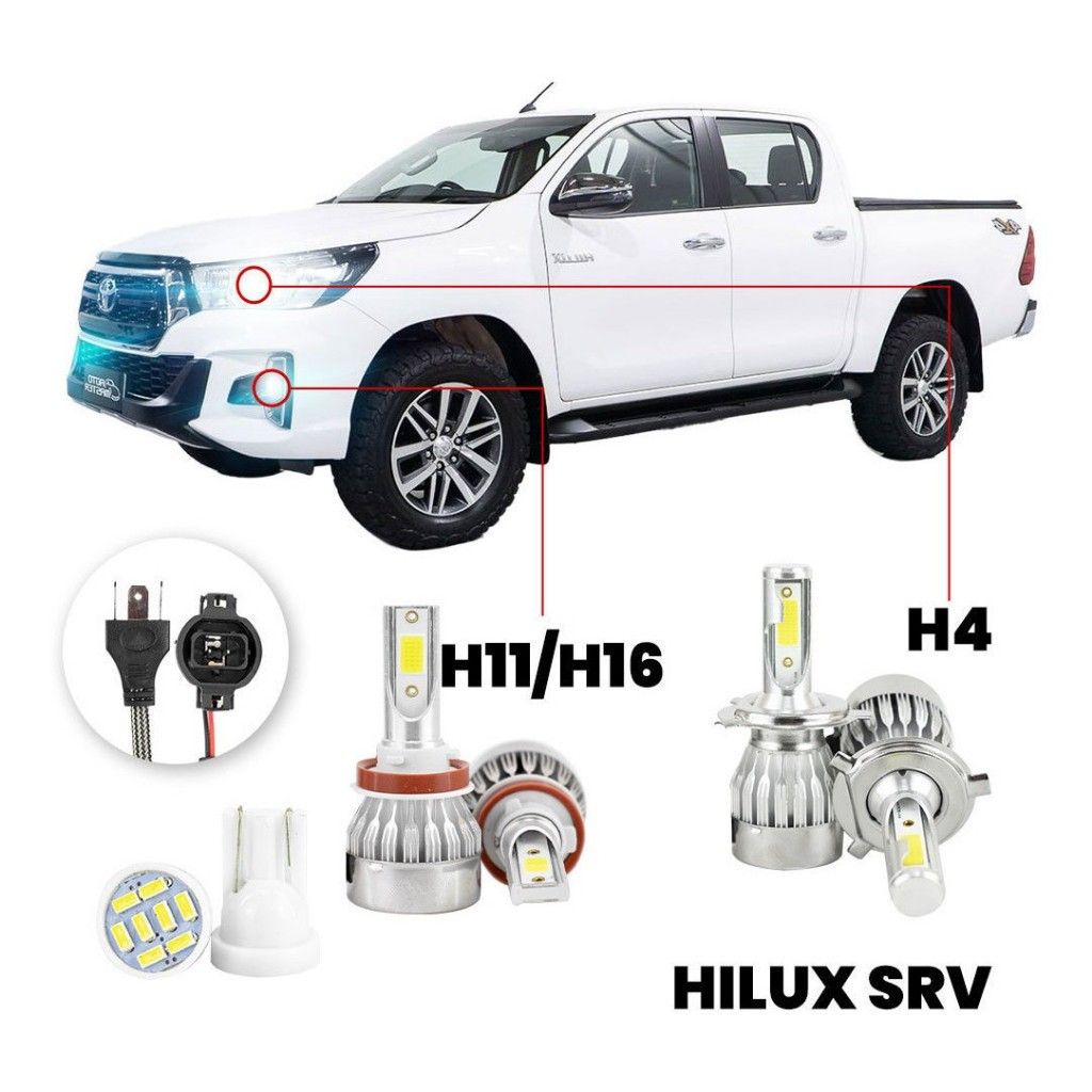 LED Hilux SRV 2019-2020: Iluminação 20000lm