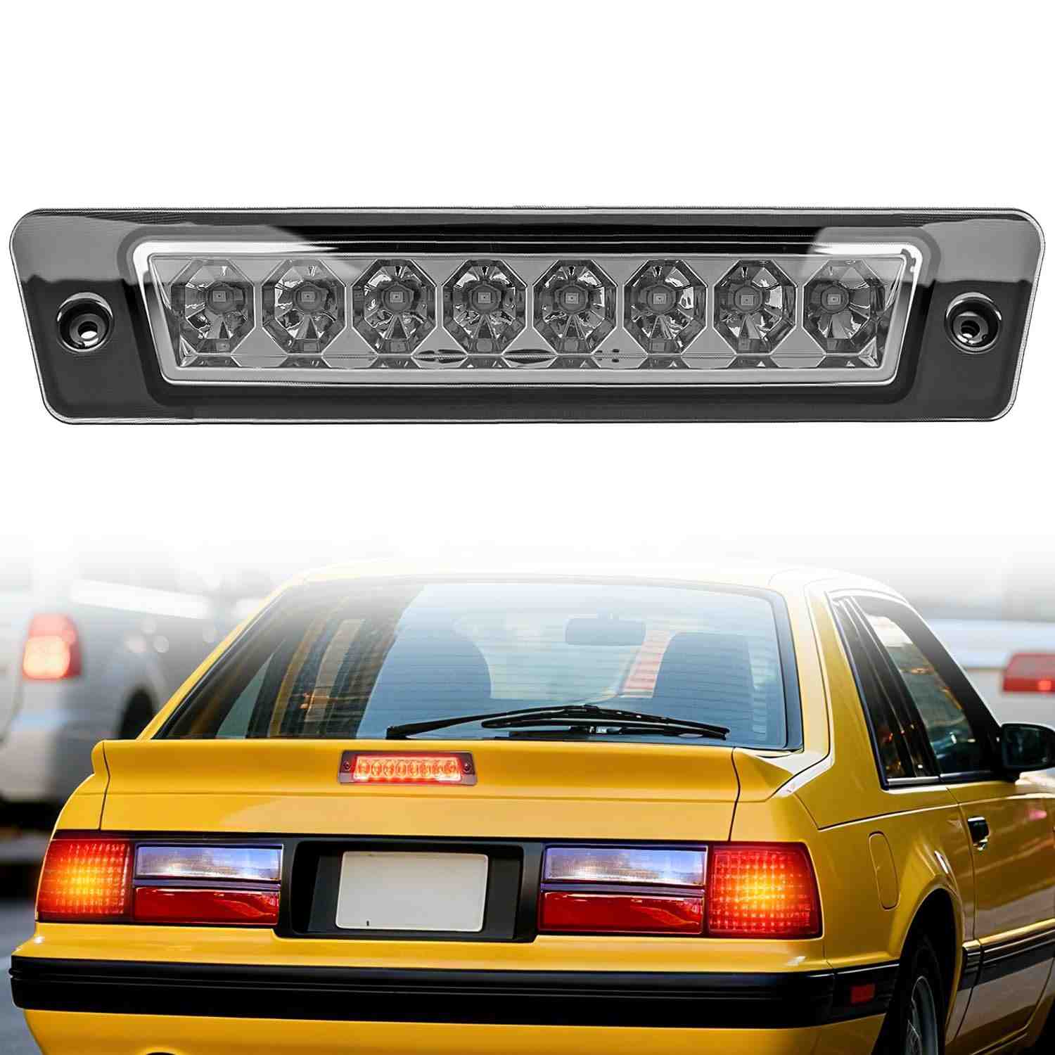 Terceira Luz de Freio LED Nilight Fumê para Ford Mustang LX Hatchback 87-93 com Spoiler - Segurança e Estilo