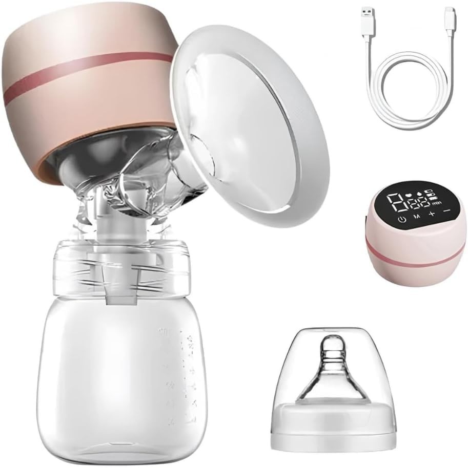 Bomba Elétrica de Amamentação Portátil com Tela LED, 2 Modos e 9 Níveis de Sucção | Silenciosa + Protetor de Silicone 22mm