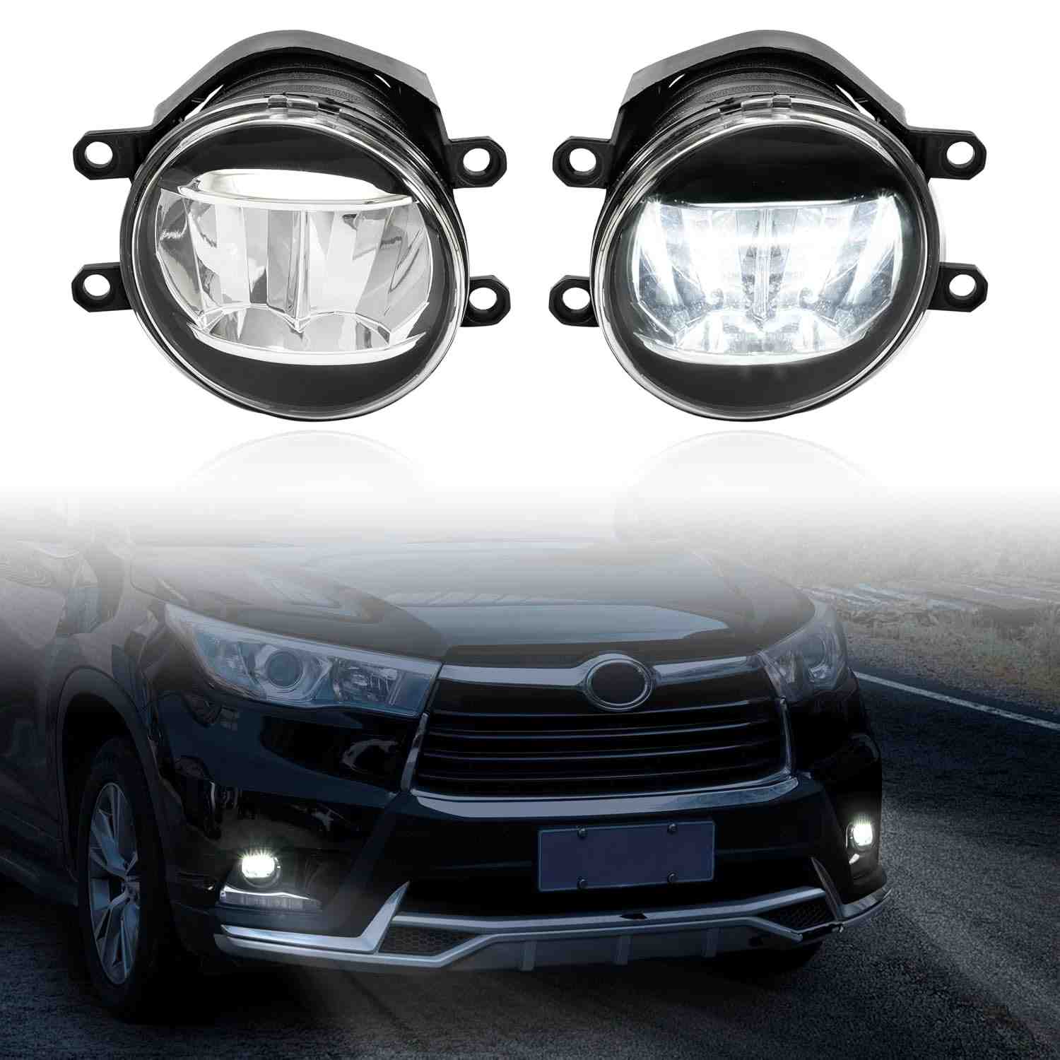 Luz de Neblina LED KEWISAUTO: Ilumine Sua Toyota Tacoma, 4Runner, Tundra e Mais com Segurança e Estilo!