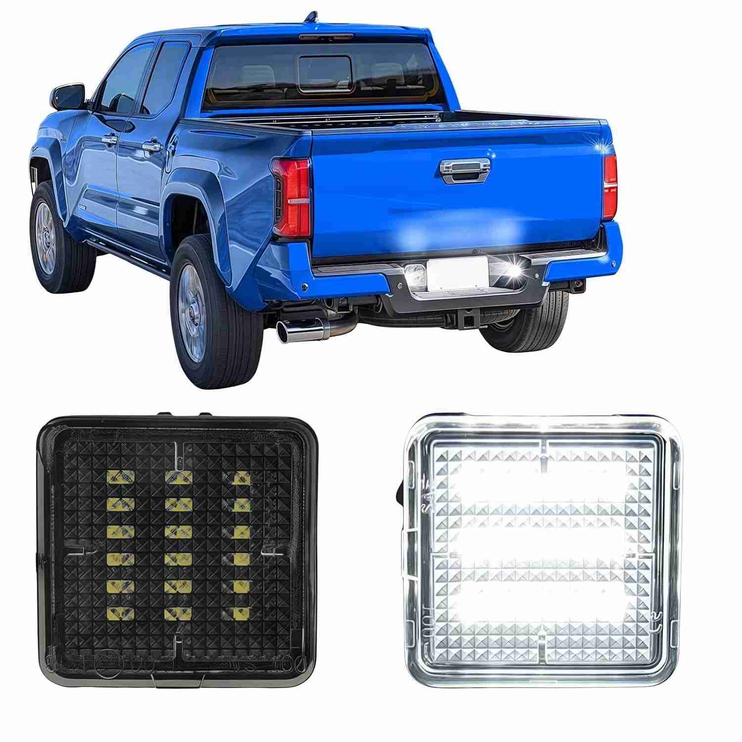 Kit 2 Luzes de Placa LED 6000K Branca para Toyota Tacoma (2016-2023) e Tundra (2014-2021) - Brilho Superior e Instalação Plug & Play