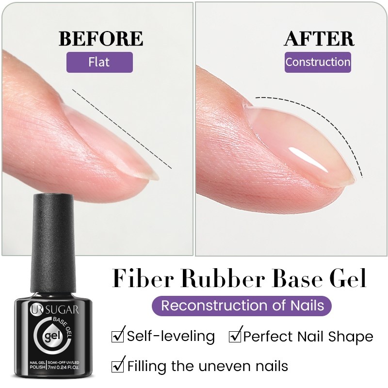 UR SUGAR Gel Base Fibra 7ML - Reconstrói Unhas com LED/UV
