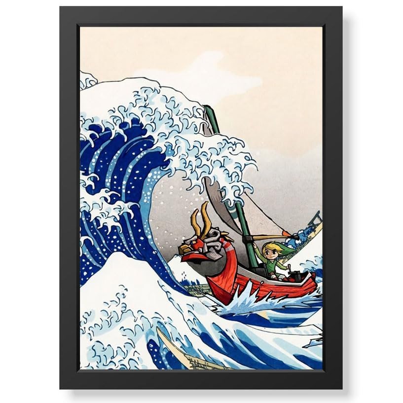 Quadro Decorativo The Legend of Zelda: Wind Waker - King of Red Lions | Vidro Premium | Geek.Frame | Decoração Gamer para Sala e Quarto