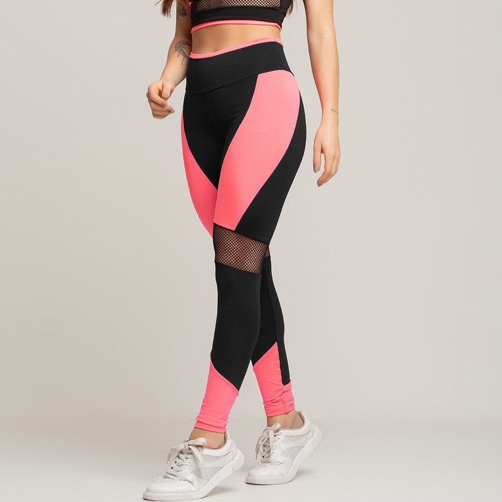 Legging Fitness com Tela: Conforto e Estilo!
