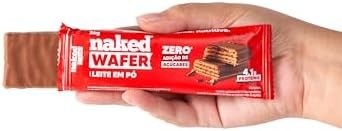 Naked Nuts Naked Bites - Wafer Leite Em Pó Com Chocolate Ao Leite (26G)