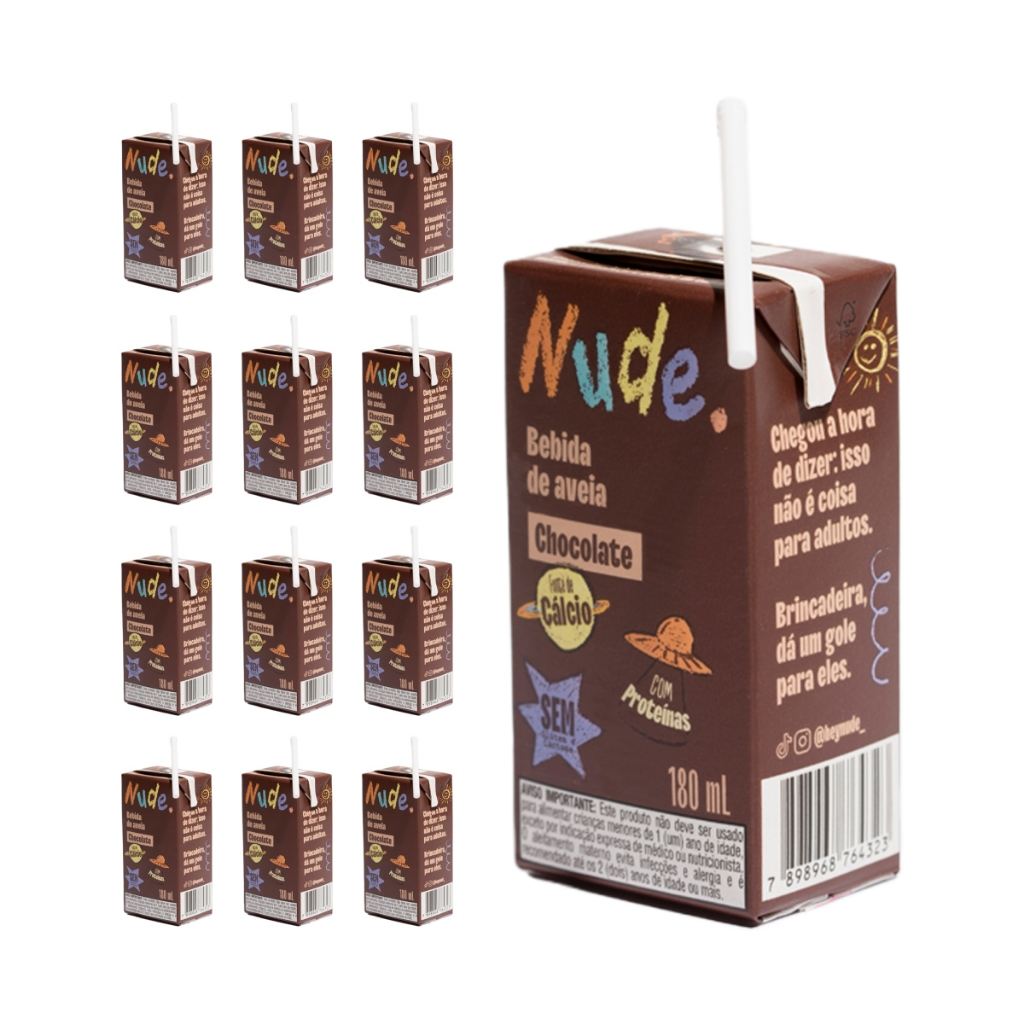 Leite de Aveia de Chocolate Nude Nudinho: Nutrição Deliciosa para Crianças