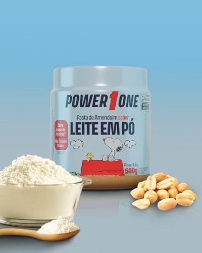 Pasta de Amendoim Leite em Pó - (Power1One Ft. Snoopy) 600g