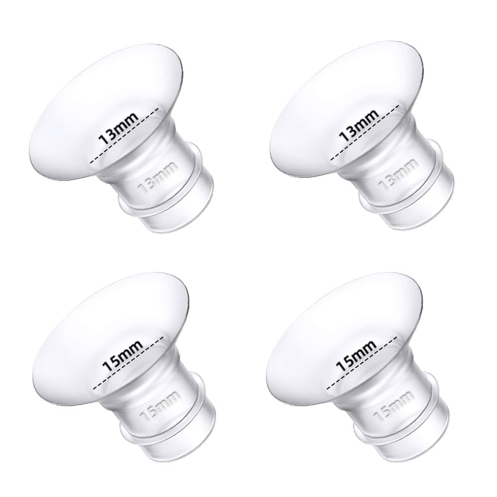 Inserções de Flange 13mm e 15mm para Bombas de Leite 24mm - Compatíveis com Medela, Spectra, Momcozy e Mais