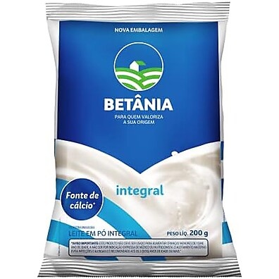 Betânia Leite em Pó Integral 200g: Nutrição Pura