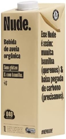 Kit 3X: Leite Vegetal Aveia Orgânico Sabor Baunilha Nude 1L