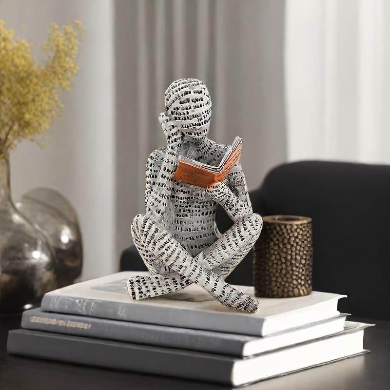 Figura de Leitura Abstrata Moderna - Decoração Exclusiva para Casa e Escritório