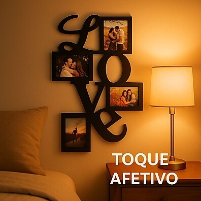 Quadro de Fotos 10x15: Amor em 4 Lembranças 💖