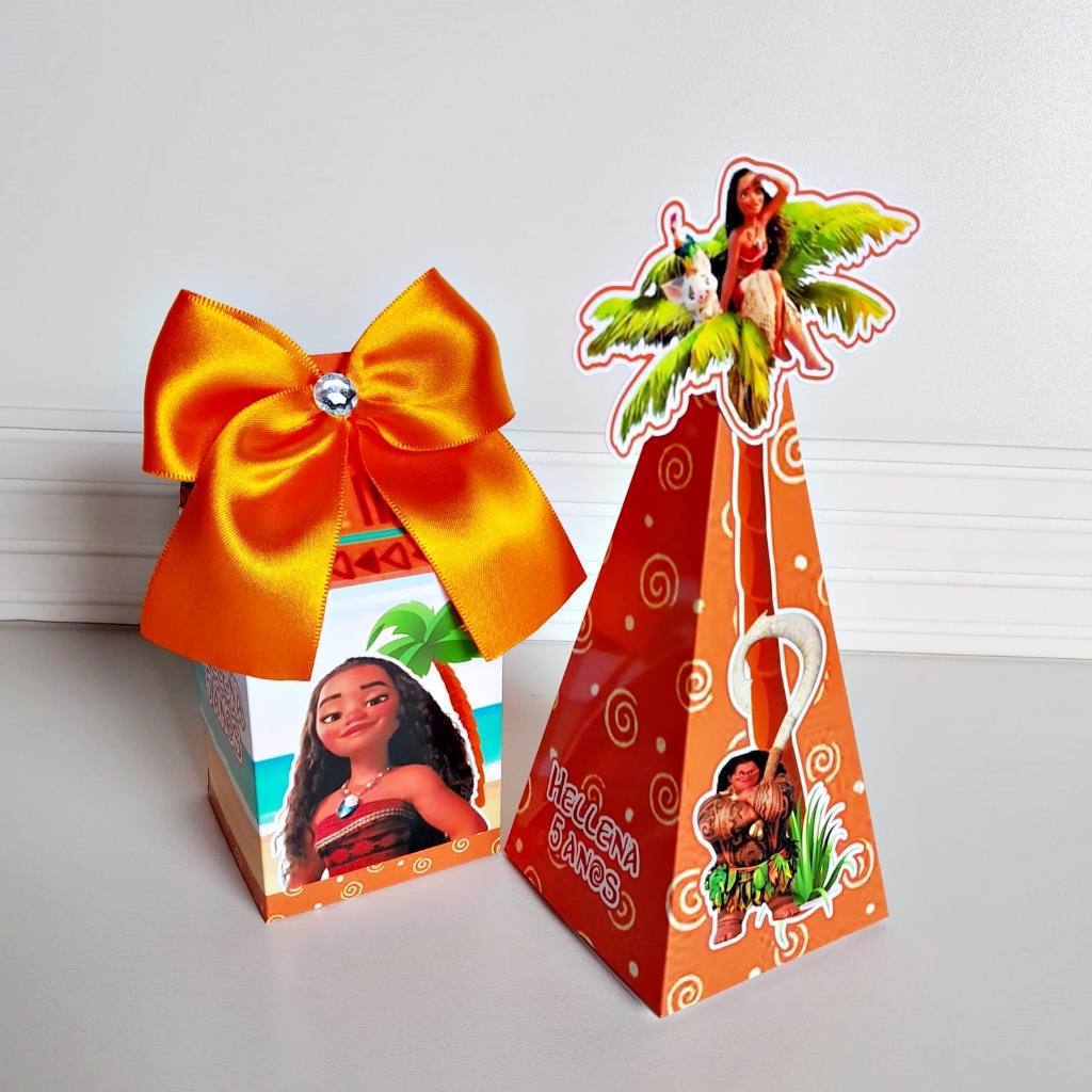 Kit Festa Moana Personalizado com Caixinha e Lembrancinha