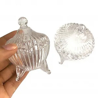 10 Mini Bomboniere Potiche Luxo Acrílico para Lembrancinhas