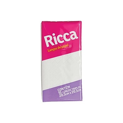 Lenço Ricca: Limpeza e Cuidado em 10un