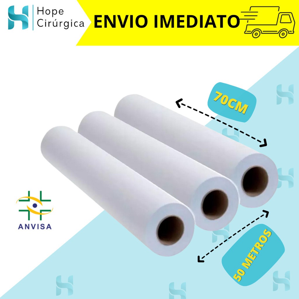 Lençol Descartável de Papel Hospitalar 70x50 – 100% Celulose