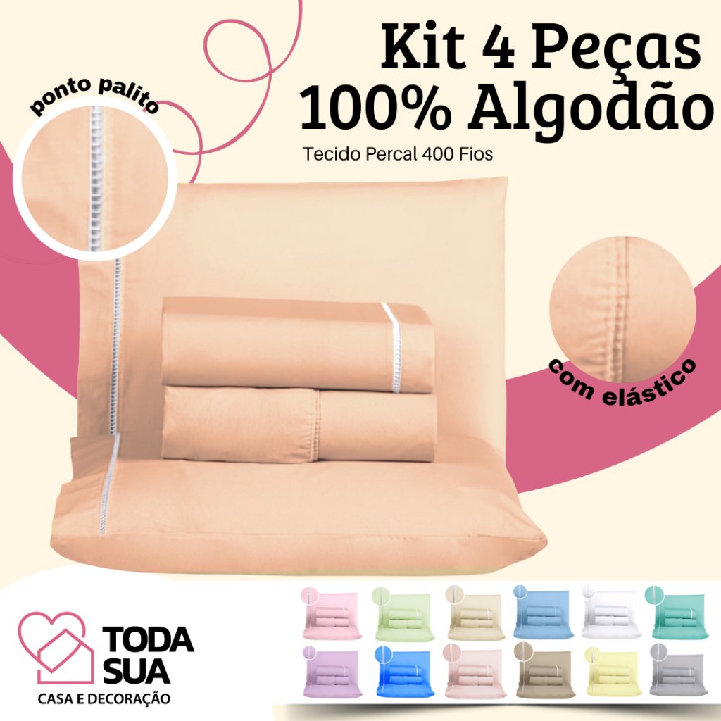 Lençol King Algodão 400 Fios: Sono de Rei!