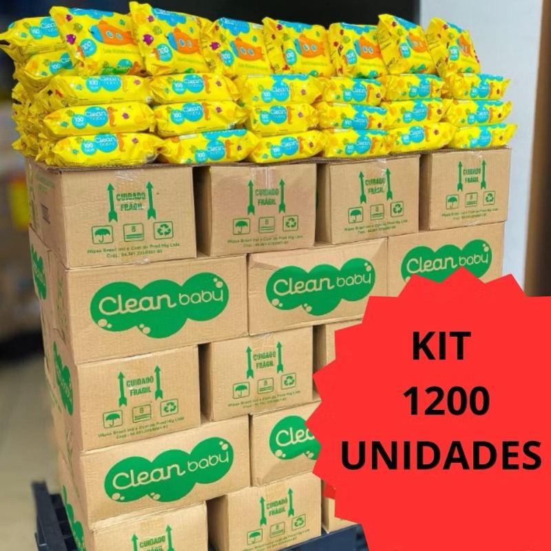 Lenços Clean Baby: 1200 Unidades para Higiene do Bebê em Promoção!