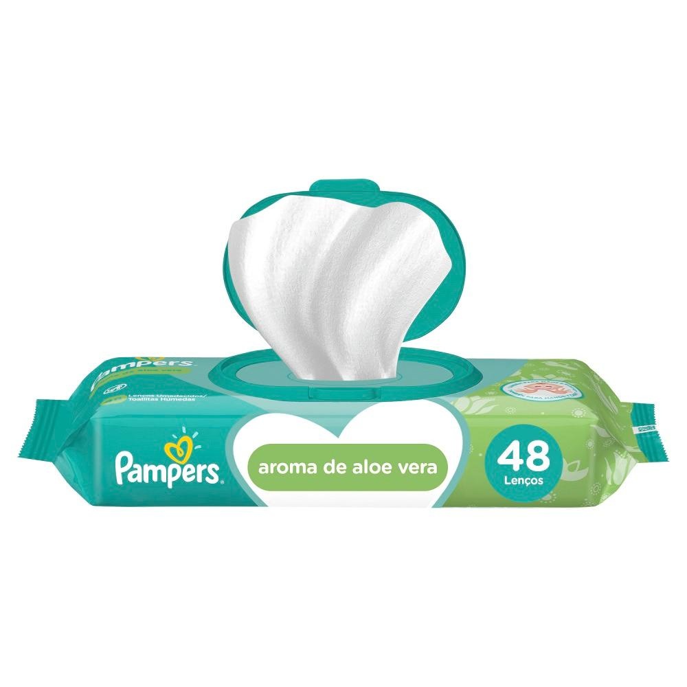 Lenços Umedecidos Pampers Aloe Vera: Limpeza Suave e Hidratação para o Bebê