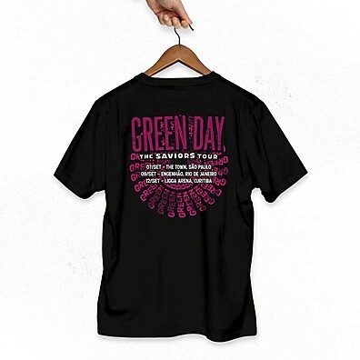 Camiseta Green Day Tour Brasil 2025: Vista a Lenda!