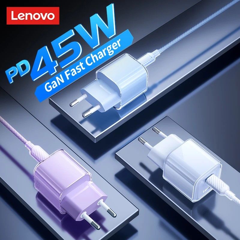 Lenovo 45W GaN: Carga Ultra Rápida para Samsung e iPhone