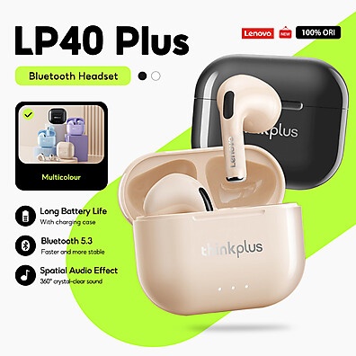 Lenovo LP40 Plus: Fones Sem Fio com Baixa Latência