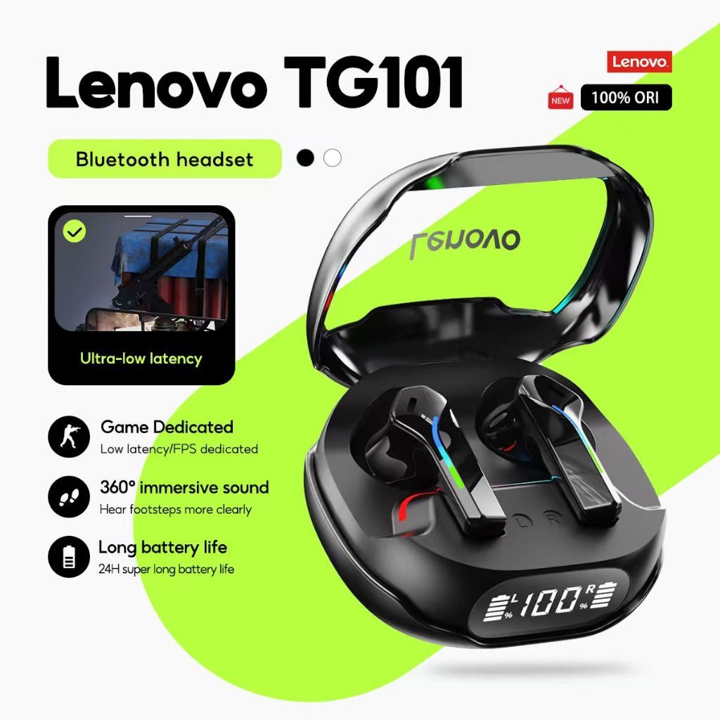 Lenovo TG101: Fones Gamer Bluetooth com Som Imersivo
