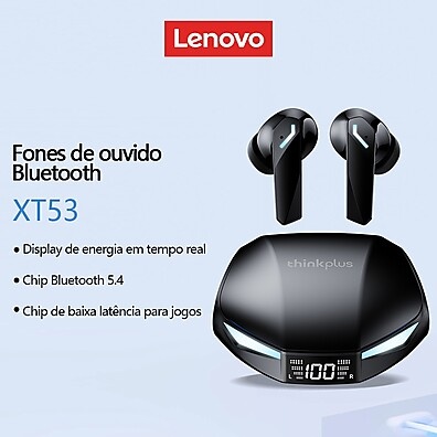 Lenovo XT53: Fones Bluetooth 5.4 com Cancelamento