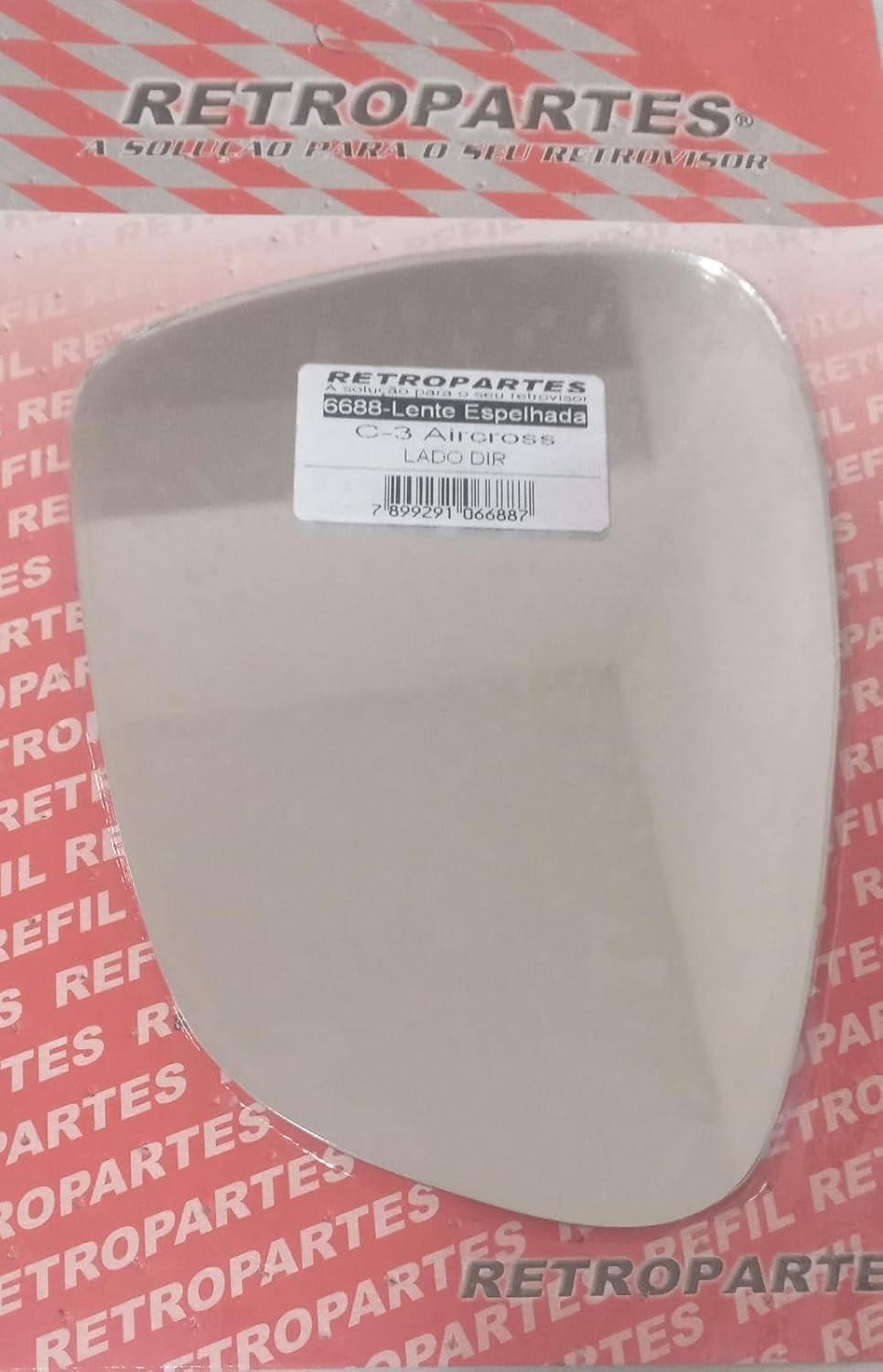 Lente Retrovisor Direito Citroën C3/C4 Aircross 2013-2016 Passageiro (Sem Base)