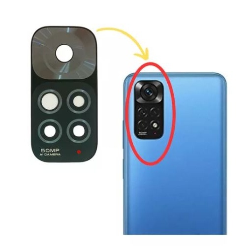 Lente de Vidro para Câmera Traseira Redmi Note 11 4G – Alta Qualidade
