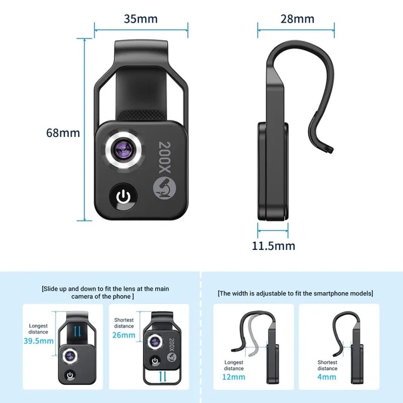 Lente Microscópio Celular 200x: Veja o Invisível!