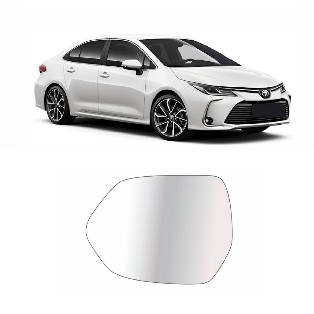 Lente Retrovisor Corolla: Direita, Com Base (2020-2022)
