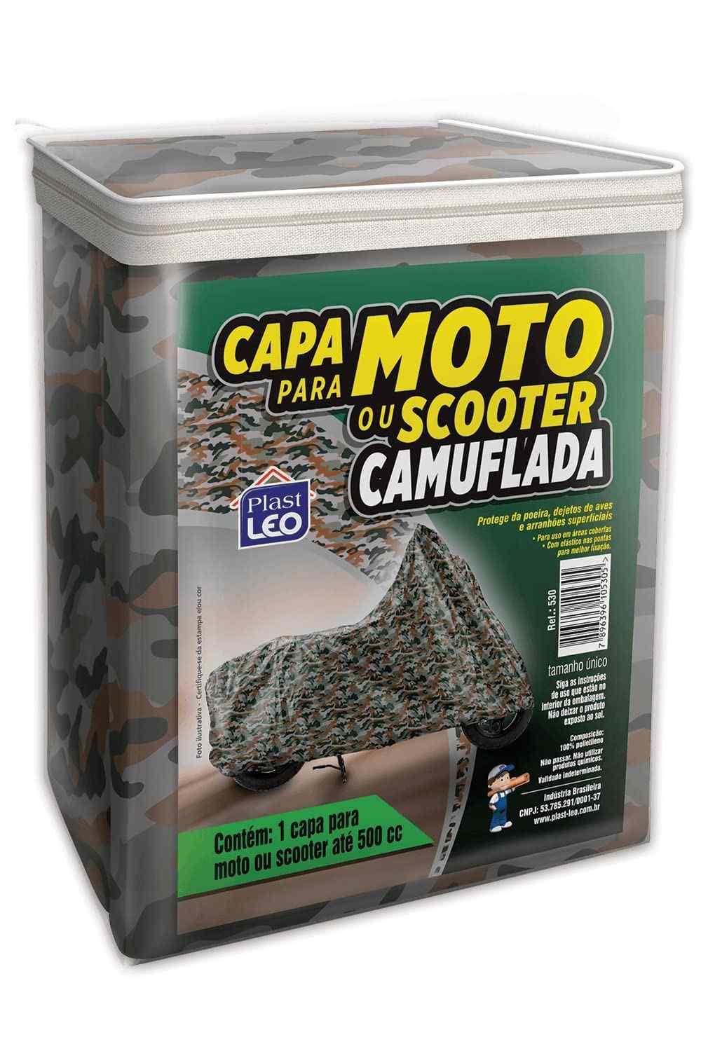 Capa de Moto Camuflada Plast Leo: Proteção Total para sua Moto ou Scooter