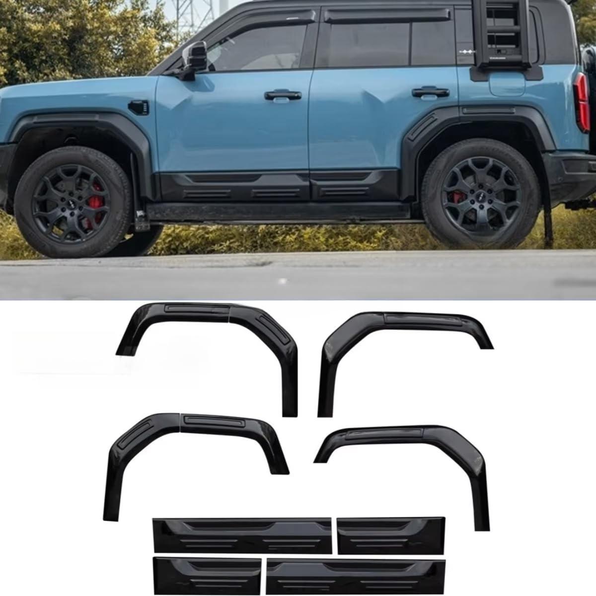 Kit 5 Guarnições de Para-lama Preto Fosco para Formula Leopard 5 - Design Esportivo e Aerodinâmico